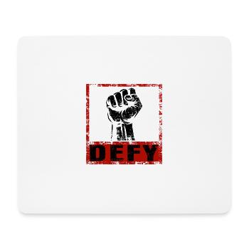 Strong & Clear – Statement Tee DEFY - Mouse Pad (horizontal) - white - Front