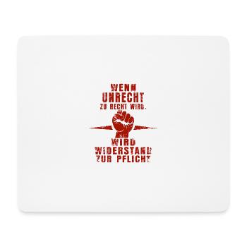 Rebellious Red – Résistance de style grunge - Tapis de souris (format paysage) - blanc - Devant