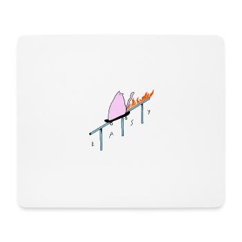 Easy_Cat - Mousepad (Querformat) - Weiß - Vorne