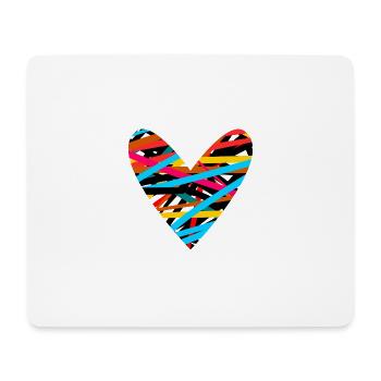 HEART. HEARTS. SAINT VALENTINE. LOVE. LOVE. CHRISTMAS - Mouse Pad (horizontal) - white - Front