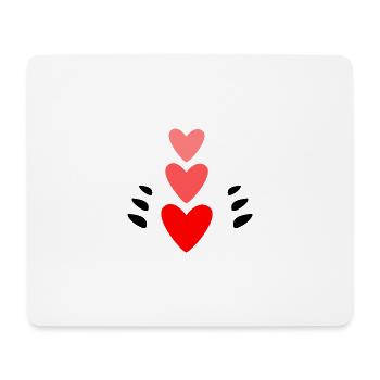 MOM. MOTHER's DAY. HAPPY MOTHER'S DAY. HEART - Mouse Pad (horizontal) - white - Front