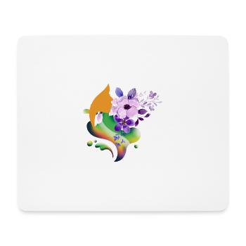 Floral Rainbow Silhouette - Mouse Pad (horizontal) - white - Front