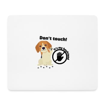 Boyfriend T-Shirt - Mousepad (Querformat) - Weiß - Vorne