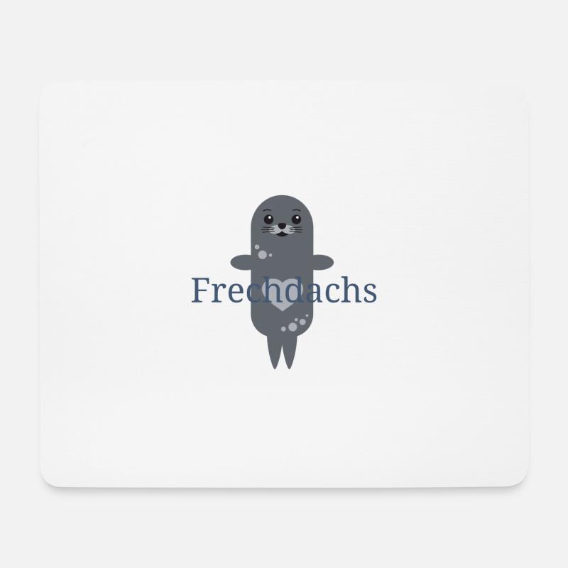süße Robbe Frechdachs - Mousepad (Querformat) - Weiß