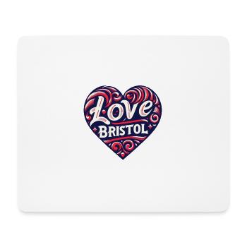 I Love Bristol - Mouse Pad (horizontal) - white - Front