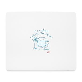 Surf Tiki House sur la plage - Tapis de souris (format paysage) - blanc - Devant