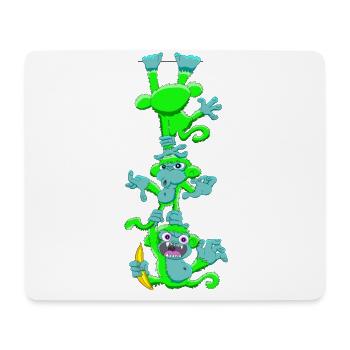 Gib den neon grünen Affen keinen Zucker! - Mousepad (Querformat) - Weiß - Vorne