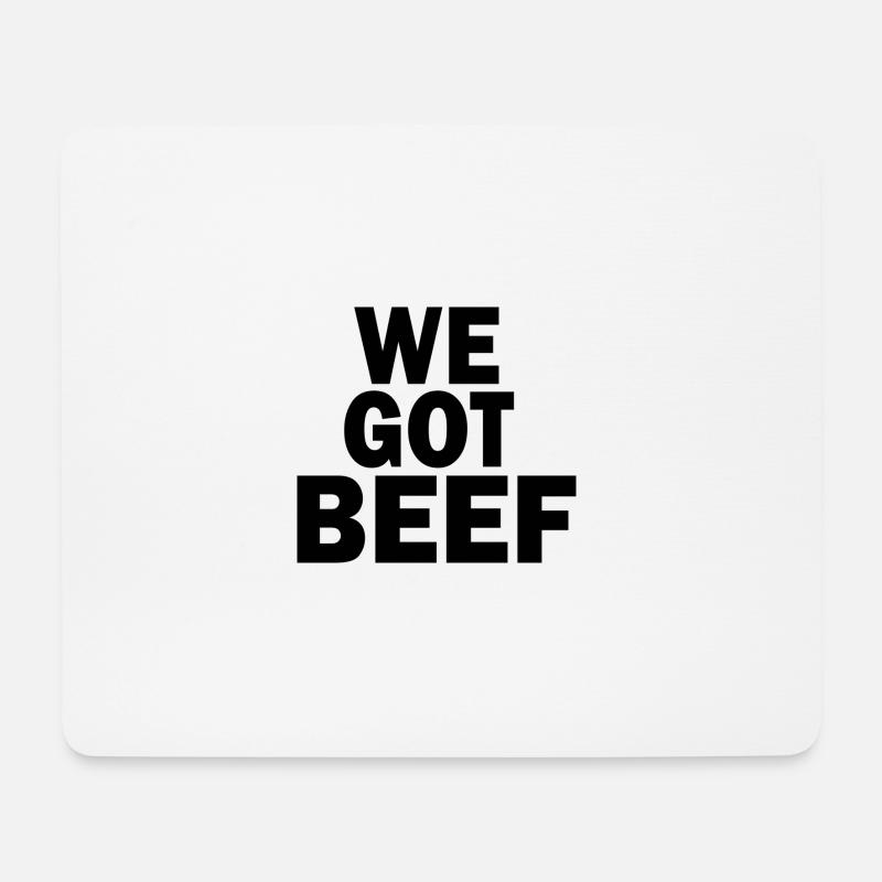 wir haben Rindfleisch - Mousepad (Querformat) - Weiß