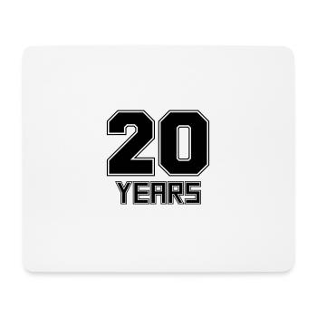 20 years - Mouse Pad (horizontal) - white - Front