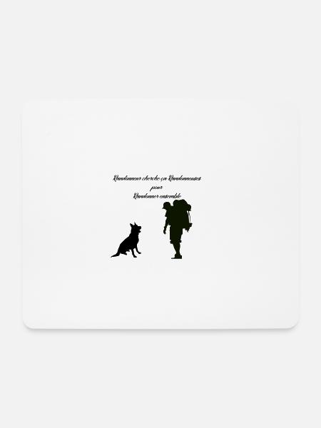 Wanderer sucht Wanderer - Mousepad (Querformat) - Weiß