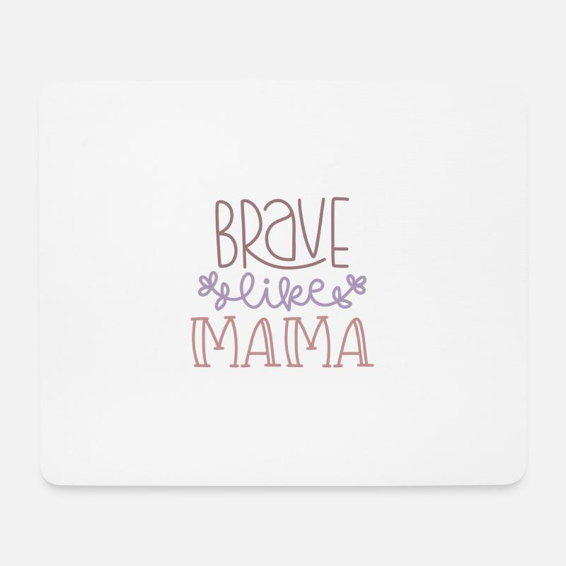TAPFERE MAMA - Mousepad (Querformat) - Weiß