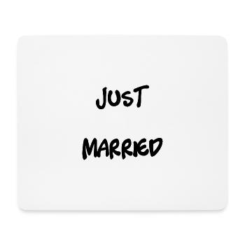 LIEBE. PAAR. ICH HABE GERADE GEHEIRATET. Junggesellinnenabschied. VALENTINSTAG. - Mousepad (Querformat) - Weiß - Vorne