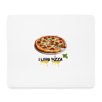 i love pizza, pizzalover, pizza - Mousepad (Querformat) - Weiß - Vorne