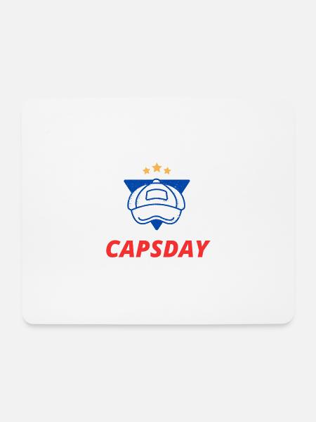 CapsDay - Mousepad (Querformat) - Weiß