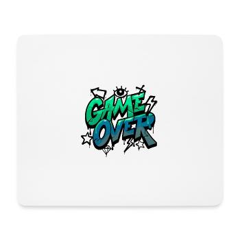 Game Over Neon Graffiti Design - Mousepad (Querformat) - Weiß - Vorne
