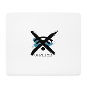 Chronically Offline -Digital Detox Art by Free Art - Mouse Pad (horizontal) - white - Front