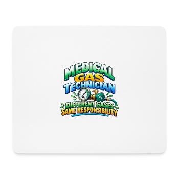 Medizinischer Gastechniker – Verschiedene Gase, gleich oder - Mousepad (Querformat) - Weiß - Vorne