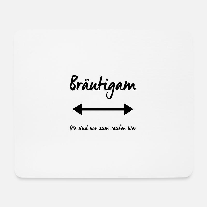Bräutigam - Mousepad (Querformat) - Weiß