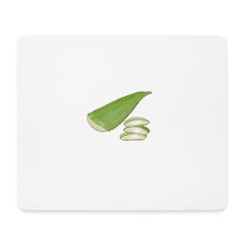 Aloe vera gel plant drawing text lettering - Mouse Pad (horizontal) - white - Front