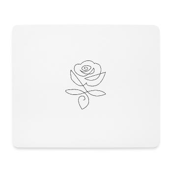 Rose - Tapis de souris (format paysage) - blanc - Devant