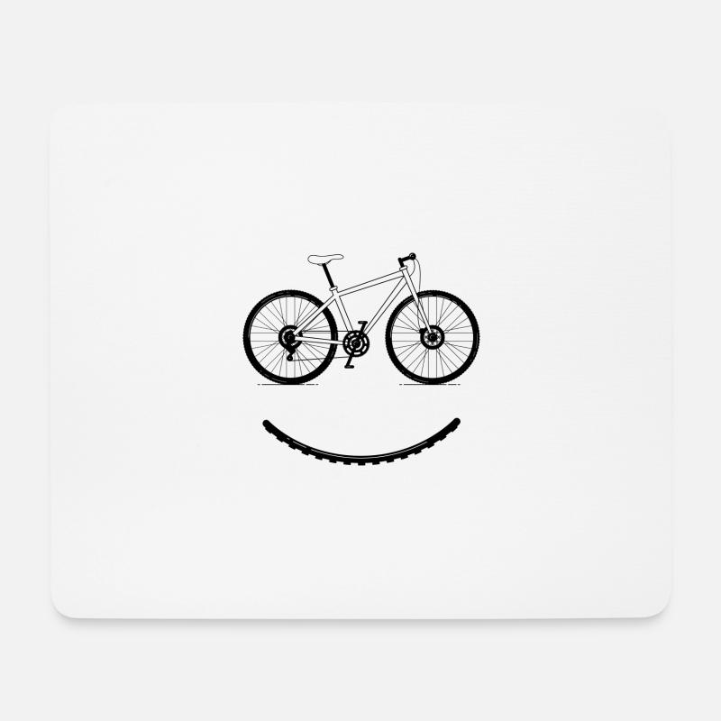 Fahrrad Lächeln - Mousepad (Querformat) - Weiß