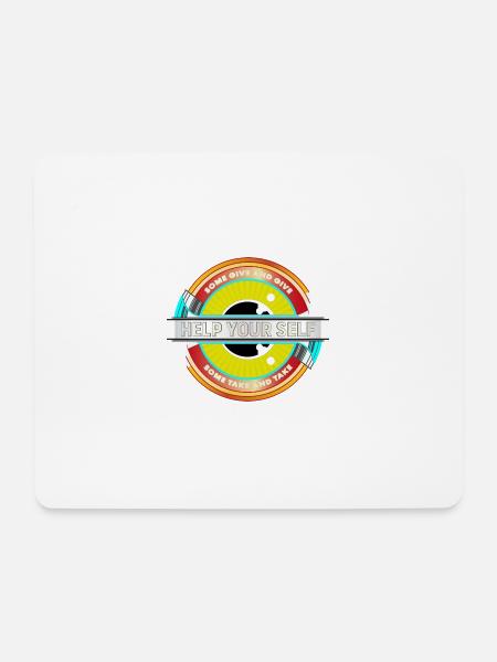 Help Your Self - Mousepad (Querformat) - Weiß