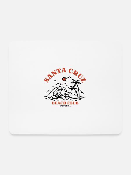 Santa Cruz California vintage retro Surfing Stadt - Mousepad (Querformat) - Weiß