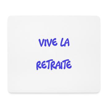 RETRAITE. RETRAITE. RETRAITEE. SENIOR. MAMIE. PAPY - Tapis de souris (format paysage) - blanc - Devant