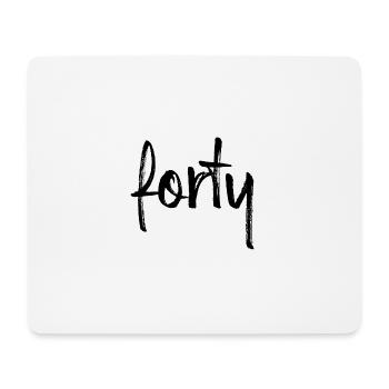 40 forty birthday gift number 40 number - Mouse Pad (horizontal) - white - Front