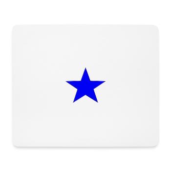 blauer Stern - Mousepad (Querformat) - Weiß - Vorne