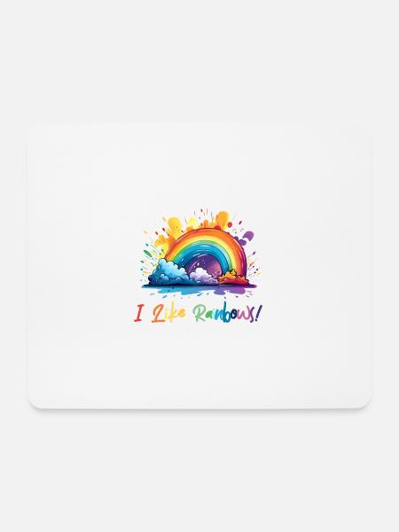 Ich mag Regenbögen - Mousepad (Querformat) - Weiß
