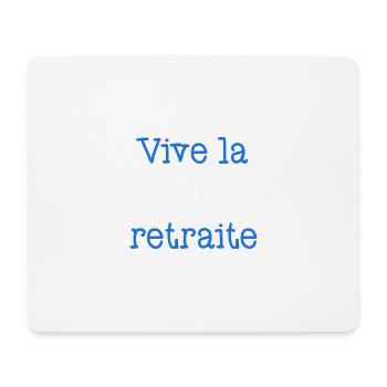 RETRAITE. RETRAITE. RETRAITEE. SENIOR. MAMIE. PAPY - Tapis de souris (format paysage) - blanc - Devant