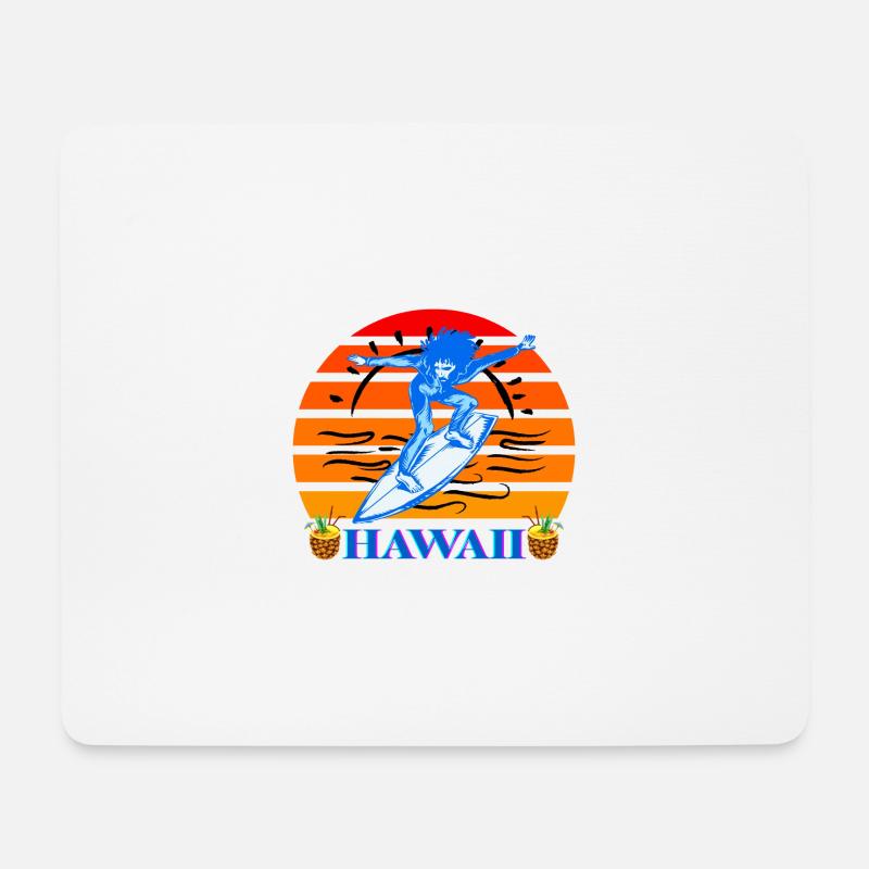 Surfing Hawaii - Mouse Pad (horizontal) - white