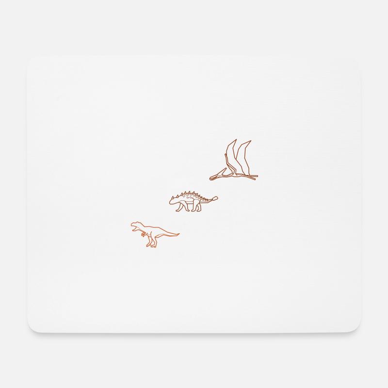 Dinosaurier - Mousepad (Querformat) - Weiß