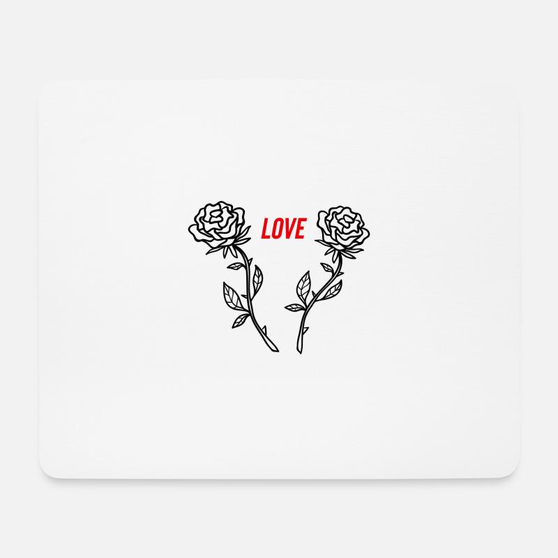 Love - Mousepad (Querformat) - Weiß