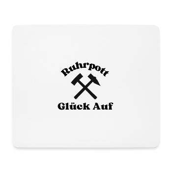 Ruhrpott Design mit Bergmannsgruß - Mousepad (Querformat) - Weiß - Vorne