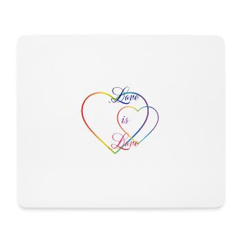 Love is Love - Mousepad (Querformat) - Weiß - Vorne