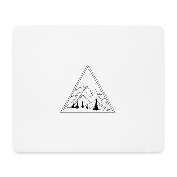 Berge - Mousepad (Querformat) - Weiß - Vorne