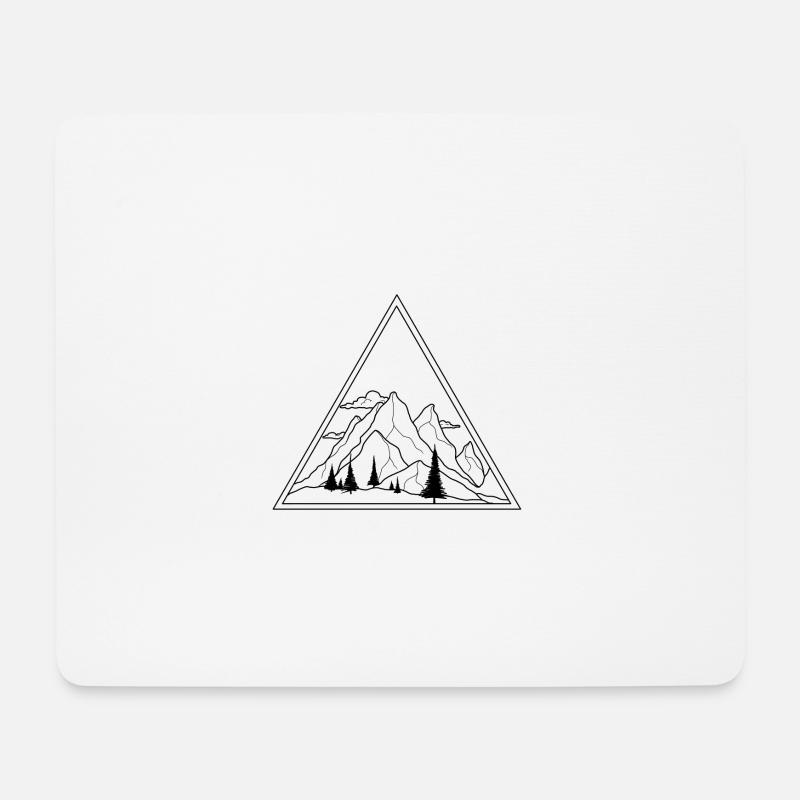 Berge - Mousepad (Querformat) - Weiß