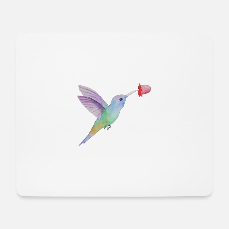 humming-bird - Mouse Pad (horizontal) - white