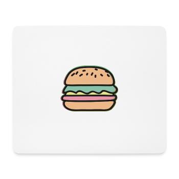Burger Illustration - Tapis de souris (format paysage) - blanc - Devant