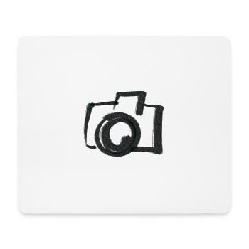 Appareil photo - Tapis de souris (format paysage) - blanc - Devant