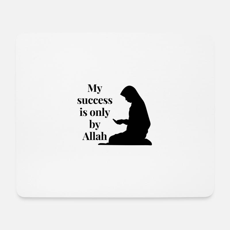 My success is only by Allah/ Islam /Muslima - Mousepad (Querformat) - Weiß