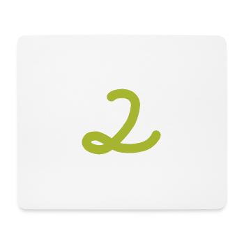 2 Numéro deux - Tapis de souris (format paysage) - blanc - Devant
