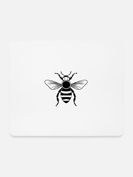 Biene - Mousepad (Querformat) - Weiß