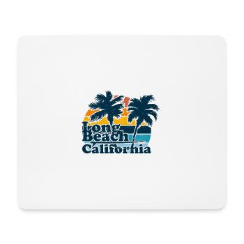 California Retro Surfer Palm Beach Vacances - Tapis de souris (format paysage) - blanc - Devant