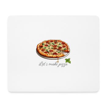 Let´s make Pizza, Pizzahobby, Pizza - Mousepad (Querformat) - Weiß - Vorne