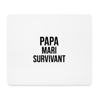 Papa , Mari et Survivant - Tapis de souris (format paysage) - blanc - Devant
