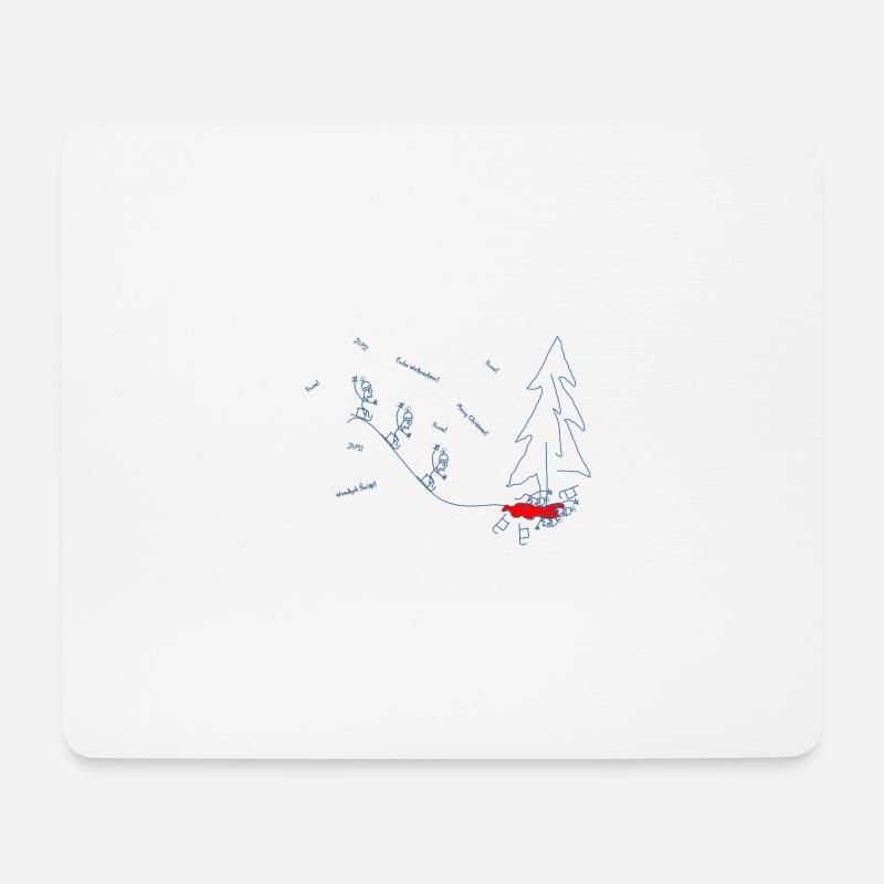 Frohe Weihnachten - Mousepad (Querformat) - Weiß