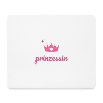 Prinzessin - Die einzige Prinzessin mit Krone Pink - Mousepad (Querformat) - Weiß - Vorne